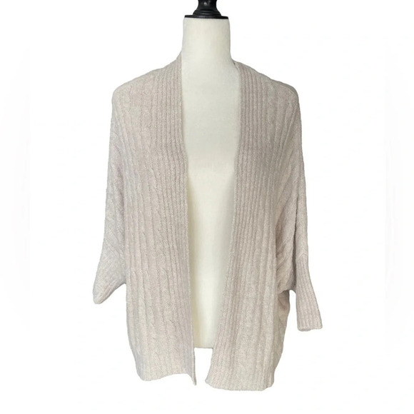 BAREFOOT DREAMS CozyChic® Shrug Cardigan Sweater Oyster Size L/XL - Picture 5 of 12